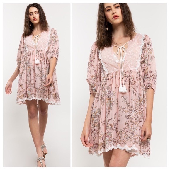 Shanna Floral Baby Doll Layering Mini - Picture 5 of 7